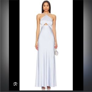 EUC Self Portrait Blue Diamanté Maxi Dress 4